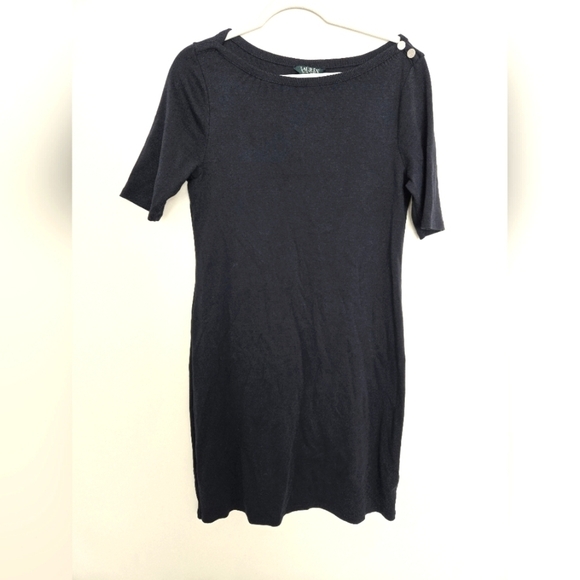 Ralph Lauren Dresses & Skirts - Lauren Ralph Lauren Navy Blue 100% cotton boat neck dress | size XL